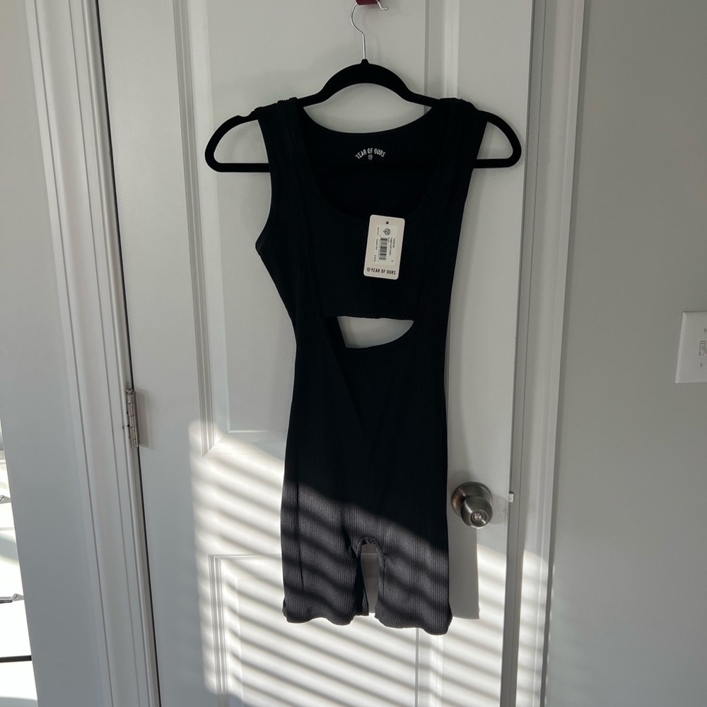 Year of Ours Black Cutout Romper